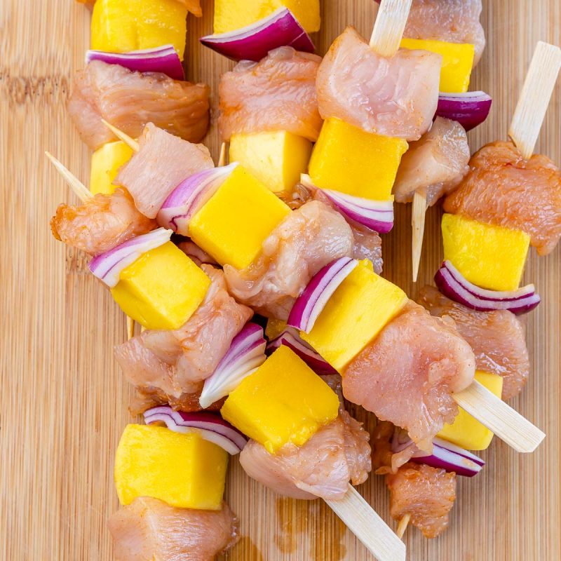 Grilled Chicken + Mango Skewers Clean Food Crush