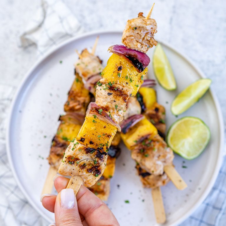 Grilled Chicken + Mango Skewers Clean Food Crush