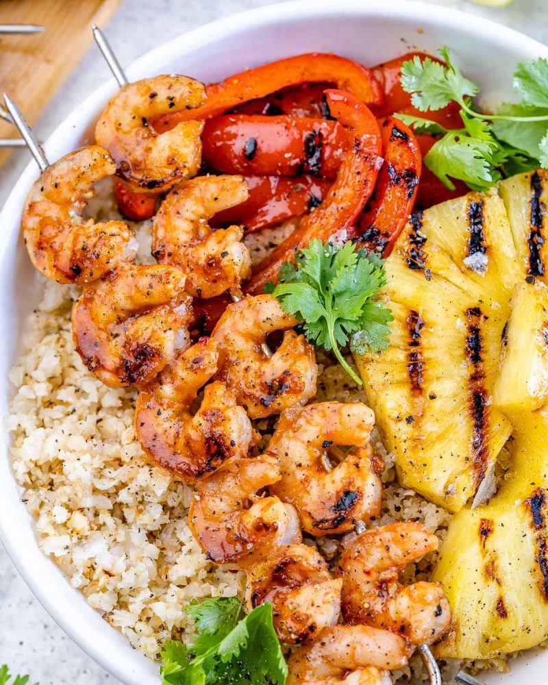 Island Dream Grilled Shrimp + Pineapple Bowls Recipe Clean Food Crush