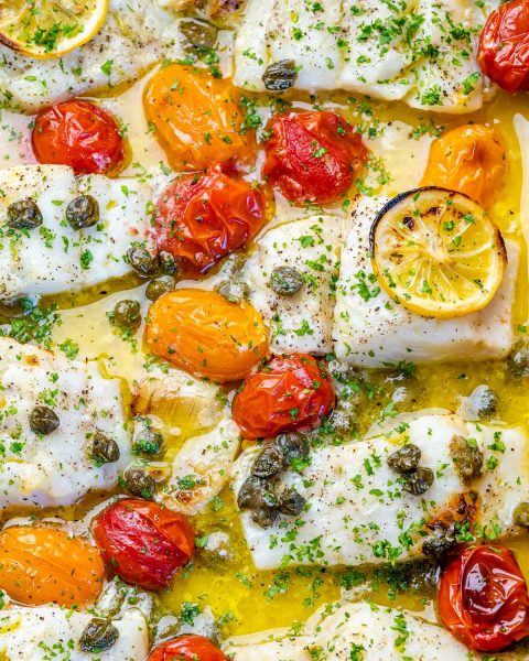 Lemon-Garlic Baked Cod | Clean Food Crush