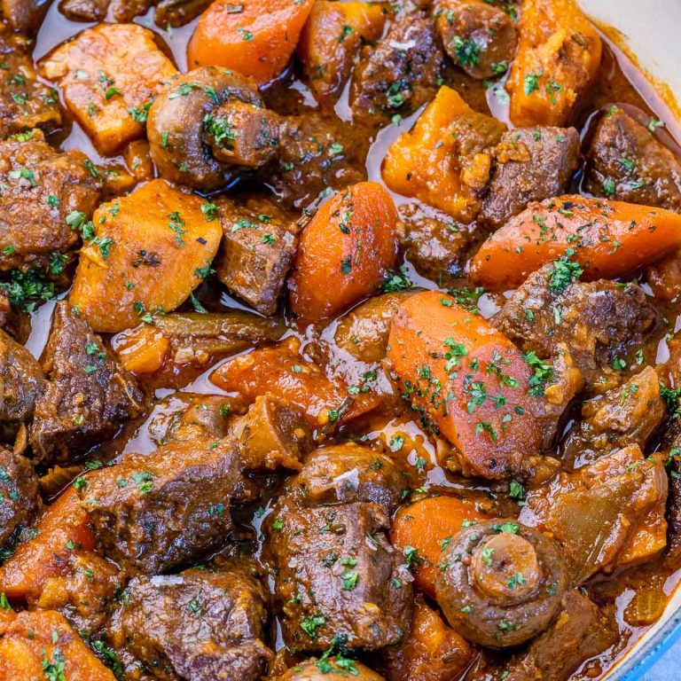 Hearty Beef + Sweet Potato Stew 