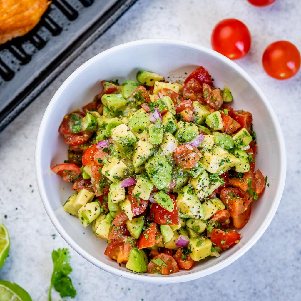 Grilled Salmon + Avocado Salsa Clean Food Crush