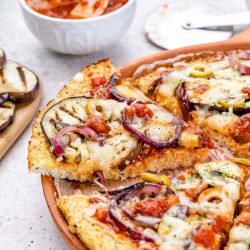 Grilled Veggie Cauliflower Crust Pizza