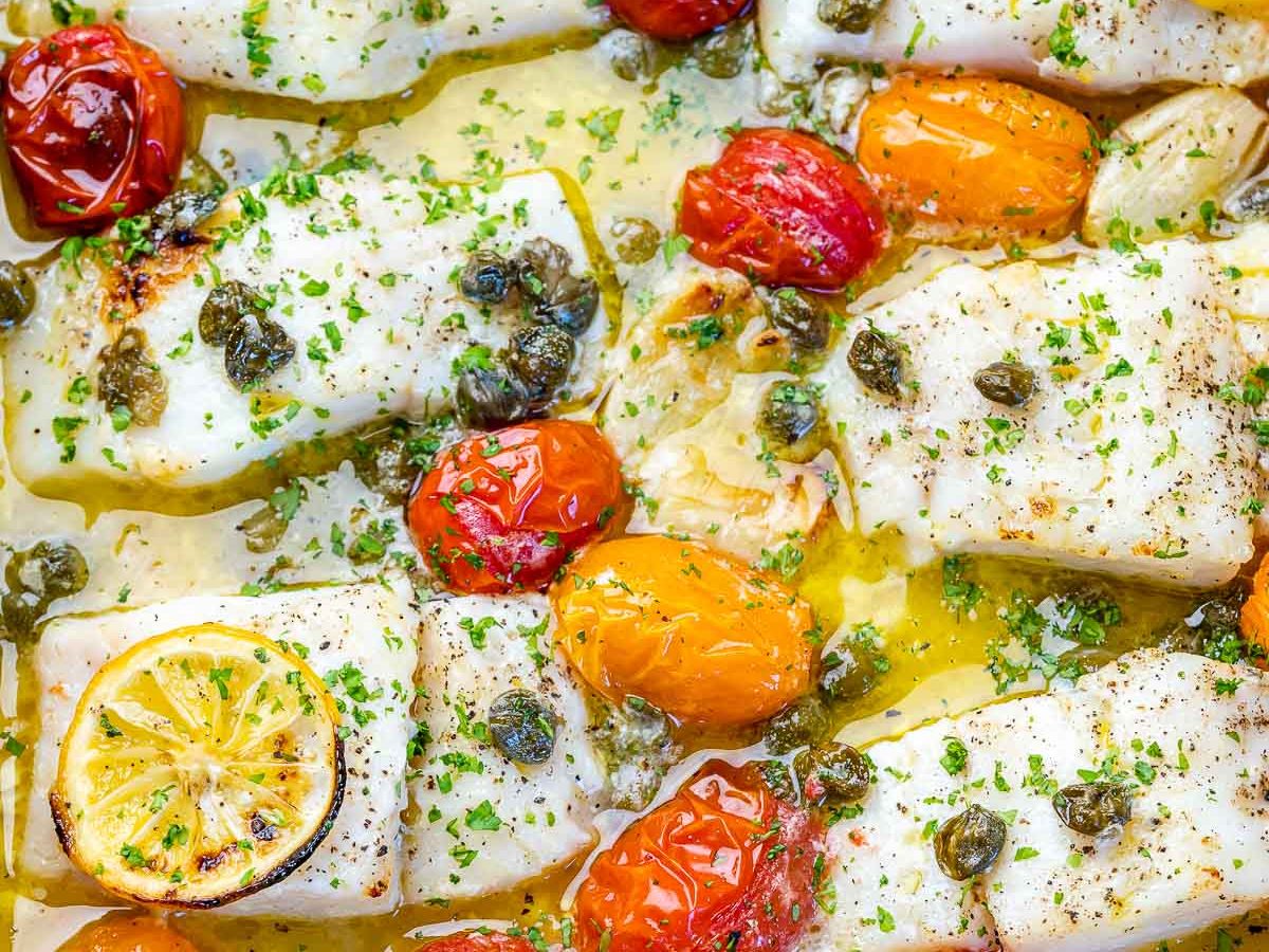 Lemon-Garlic Baked Cod