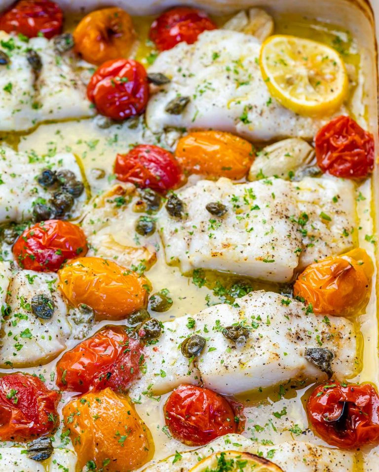 Lemon-Garlic Baked Cod | Clean Food Crush