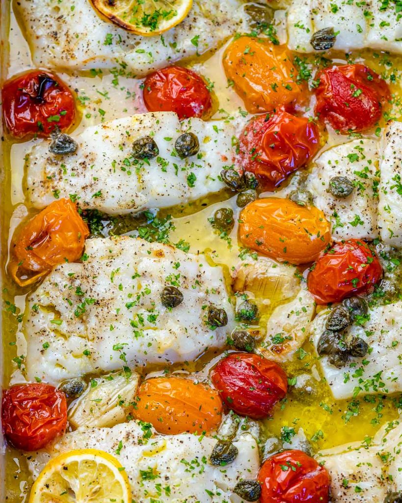 Lemon-Garlic Baked Cod | Clean Food Crush