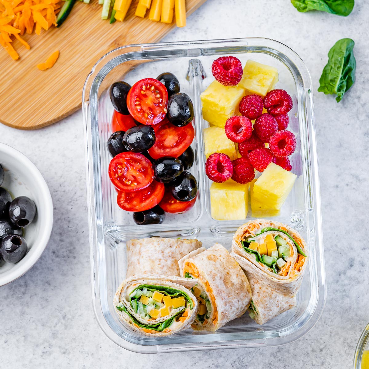 Veggie Hummus Wrap Cold Lunch Box