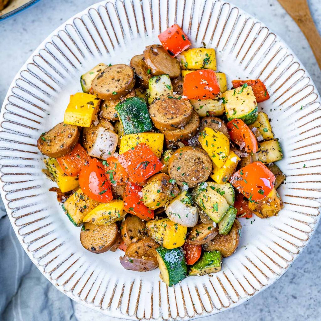 Sausage Summer Squash Skillet Clean Food Crush