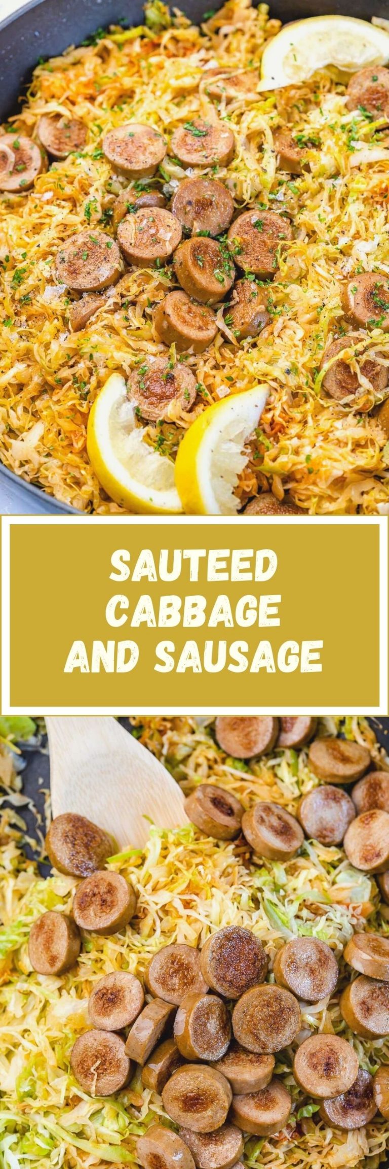 Sauteed Cabbage + Sausage | Clean Food Crush