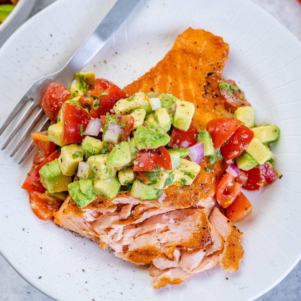 Grilled Salmon + Avocado Salsa Clean Food Crush