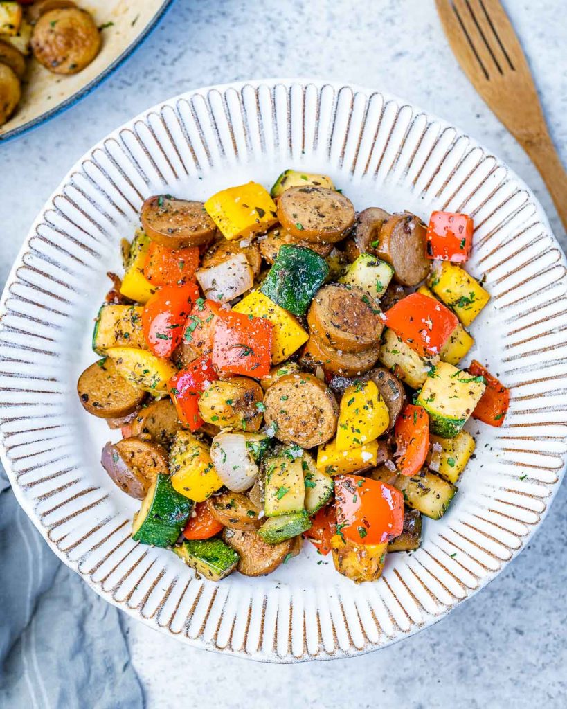Sausage Summer Squash Skillet Clean Food Crush