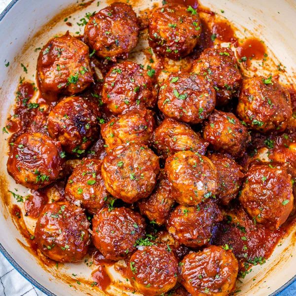 BBQ Chicken Meatballs | Clean Food Crush