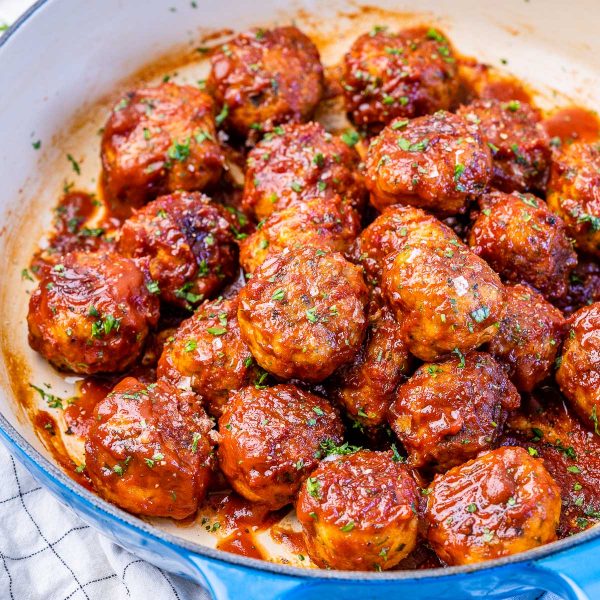 BBQ Chicken Meatballs | Clean Food Crush