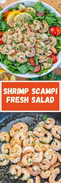 Shrimp Scampi Fresh Salad | Clean Food Crush