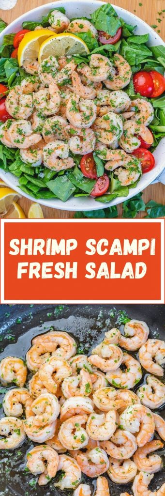 Shrimp Scampi Fresh Salad | Clean Food Crush