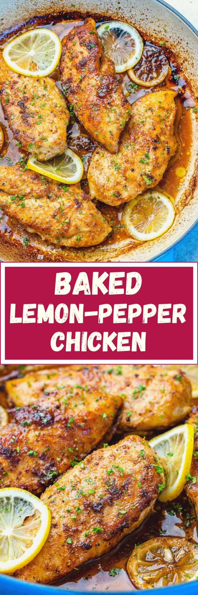 One-Pan Baked Lemon-Pepper Chicken | Clean Food Crush