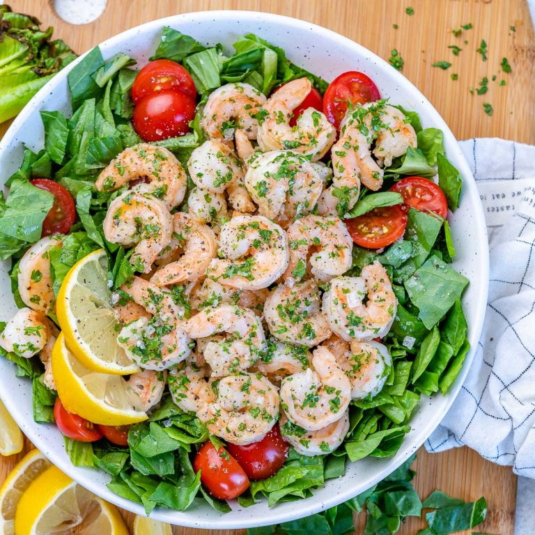 Shrimp Scampi Fresh Salad | Clean Food Crush