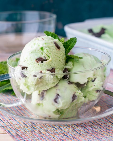 Easy Homemade Mint Chocolate Chip Ice Cream | Clean Food Crush