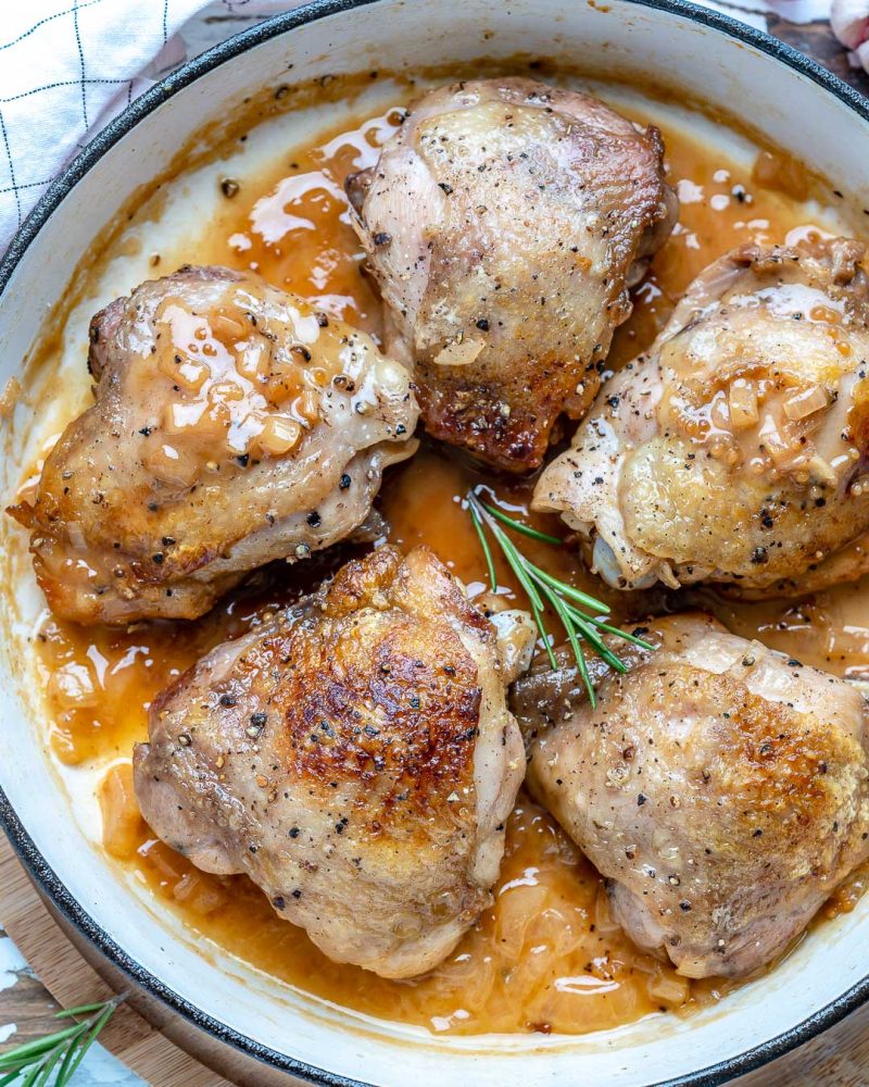 Apple Cider Chicken Thighs | Clean Food Crush