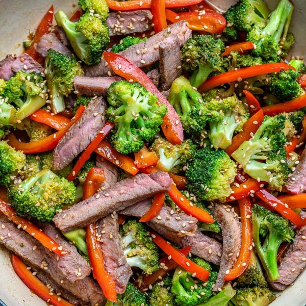 Gingered Beef + Broccoli Skillet | Clean Food Crush