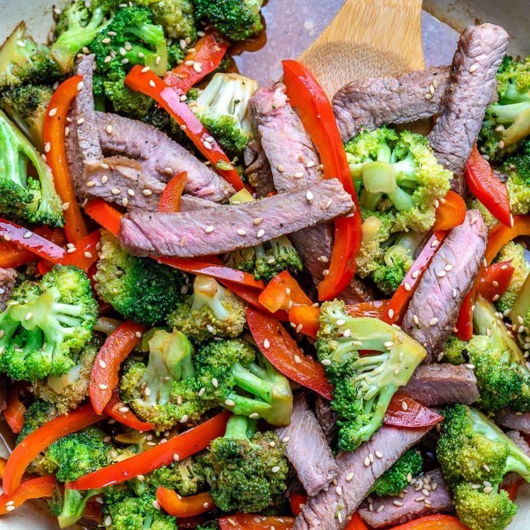 Gingered Beef + Broccoli Skillet | Clean Food Crush
