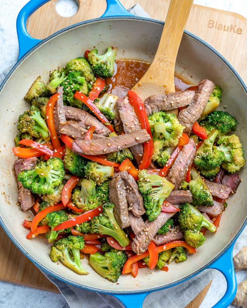 Gingered Beef + Broccoli Skillet Clean Food Crush