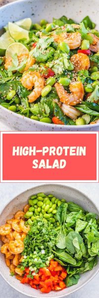 High-Protein Shrimp + Edamame Flavor Explosion Salad | Clean Food Crush