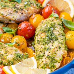 Pesto Chicken + Tomato Skillet-image