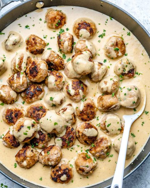 Healthier Turkey Swedish Meatballs | Clean Food Crush