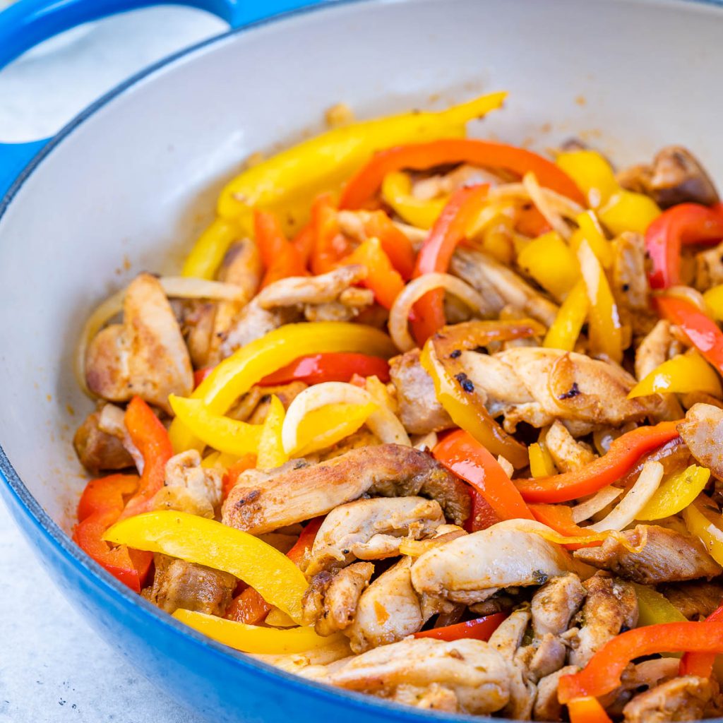 Quick Chicken “Cheesesteak” Skillet | Clean Food Crush