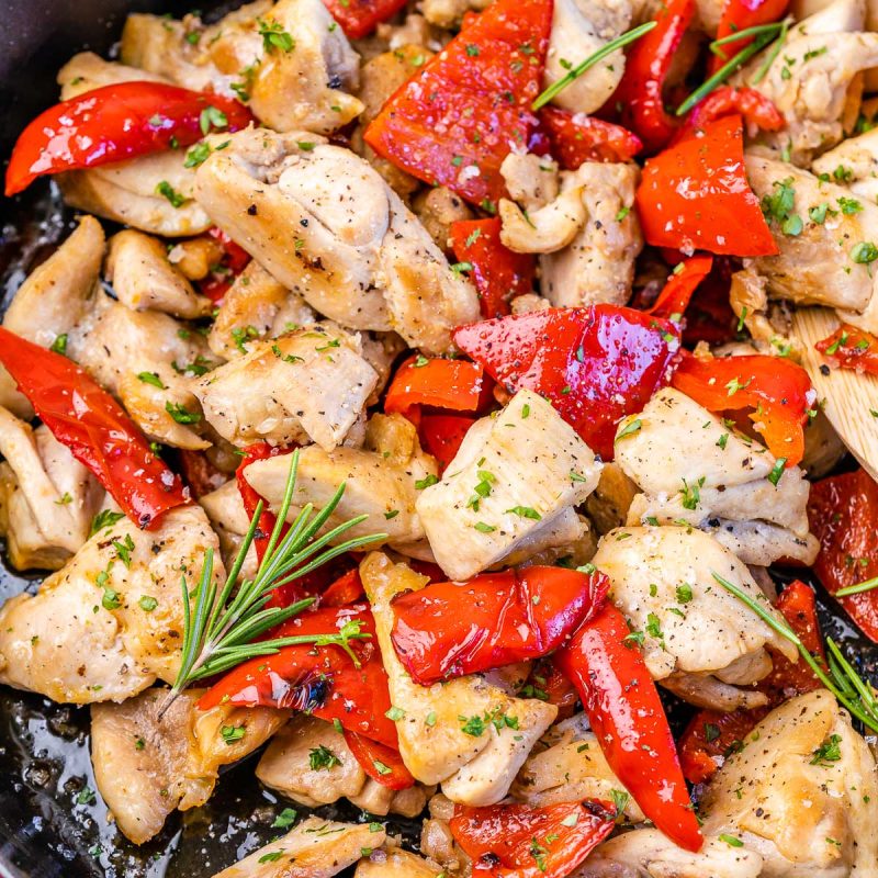 Sweet Pepper Chicken Skillet Clean Food Crush