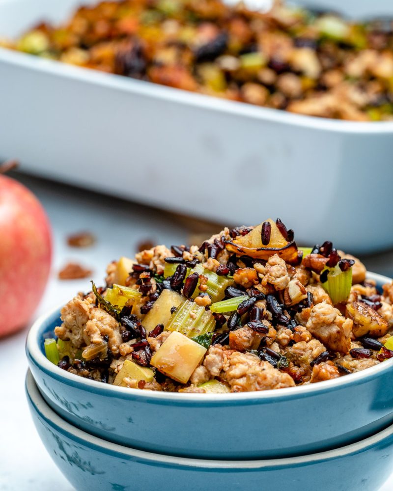 Wild Rice + Sausage Stuffing Clean Food Crush