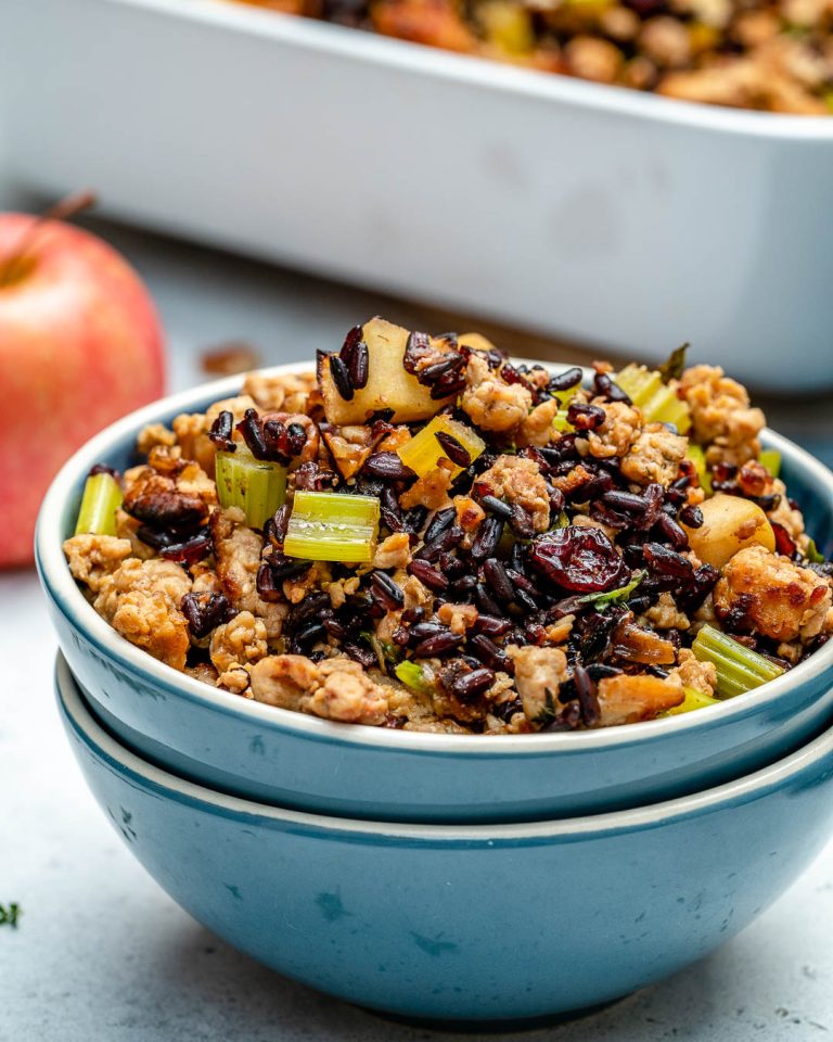 Wild Rice + Sausage Stuffing Clean Food Crush