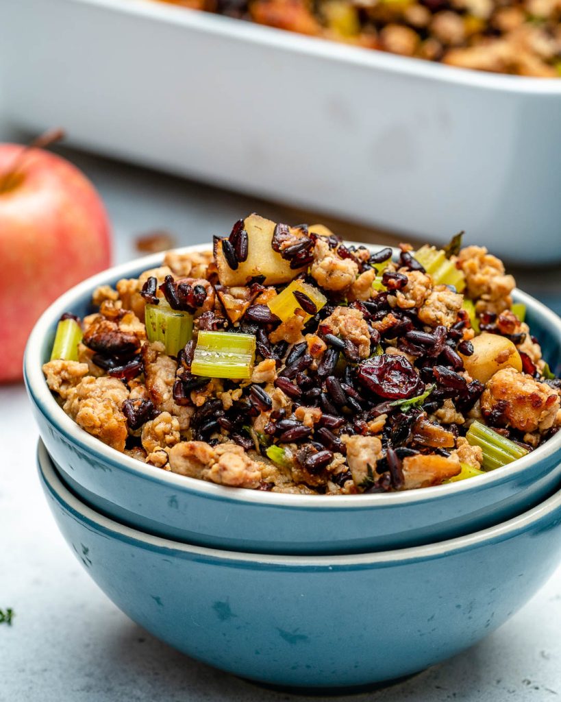 Wild Rice + Sausage Stuffing Clean Food Crush
