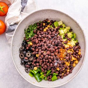 Fresh Chopped Veggie + Bean Salad | Clean Food Crush