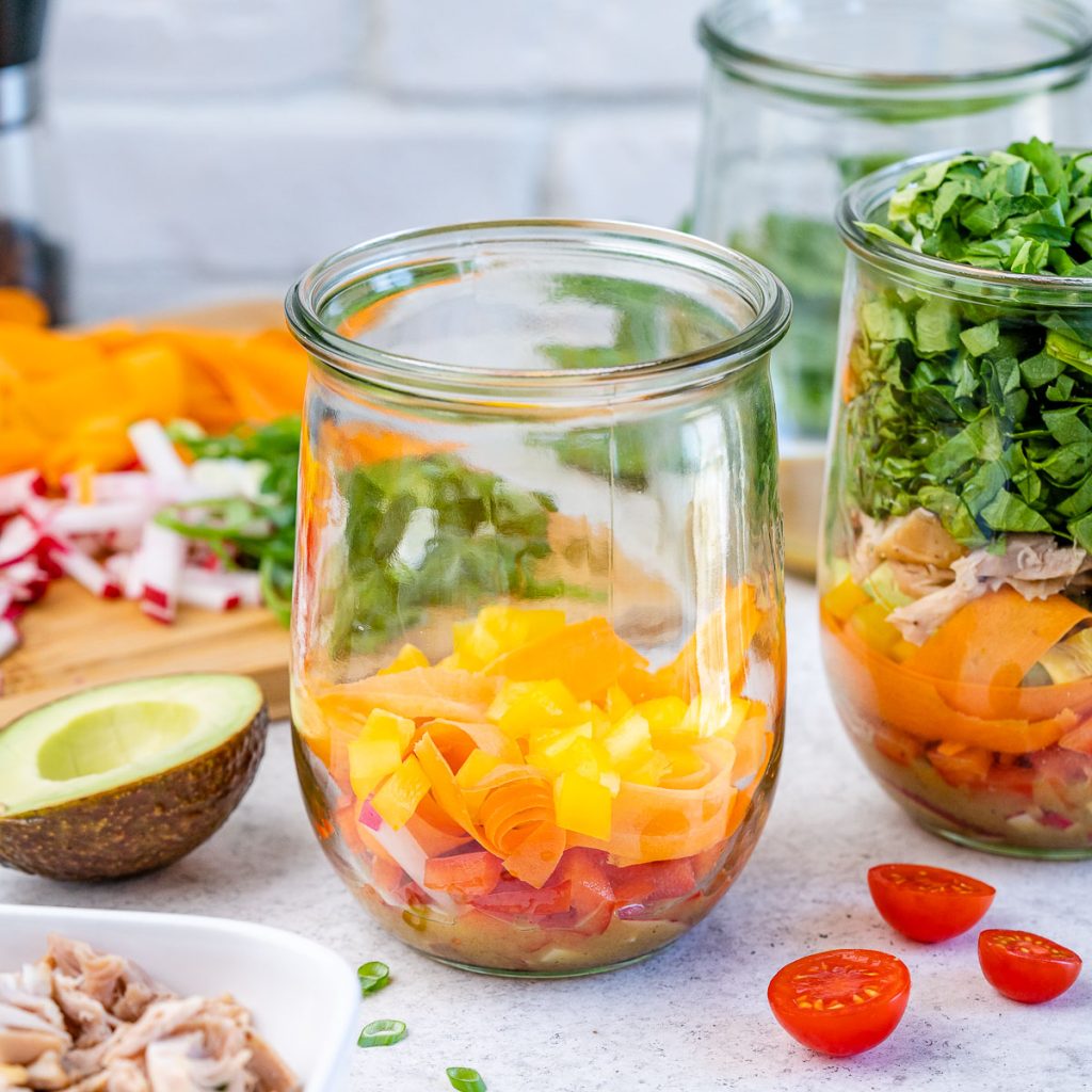 VeggiePacked Chicken Salad in a Jar Clean Food Crush