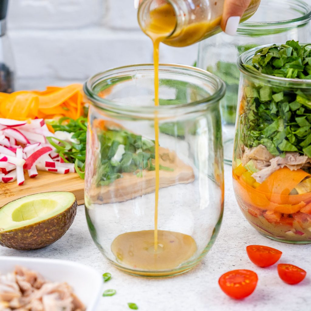 VeggiePacked Chicken Salad in a Jar Clean Food Crush