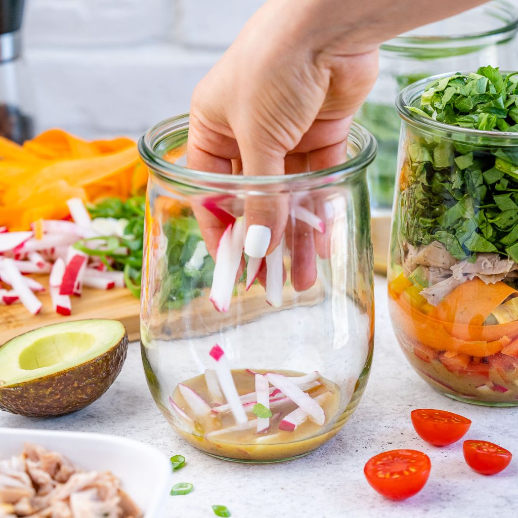 VeggiePacked Chicken Salad in a Jar Clean Food Crush
