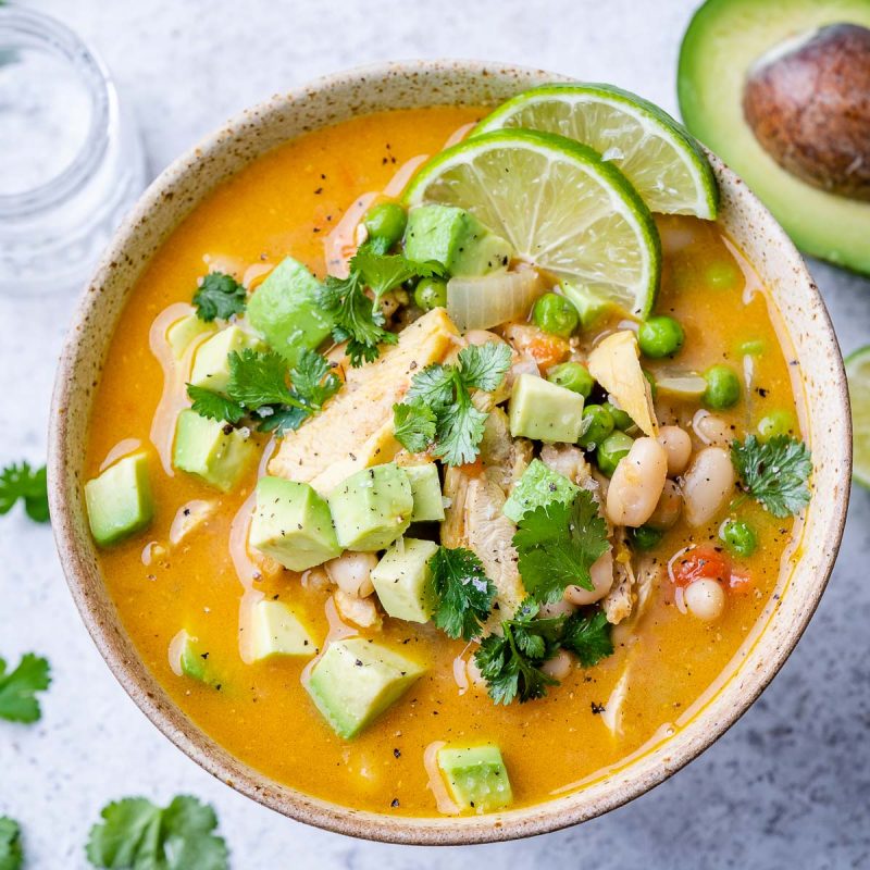 Crockpot Creamy Green Chile Chicken Soup Clean Food Crush