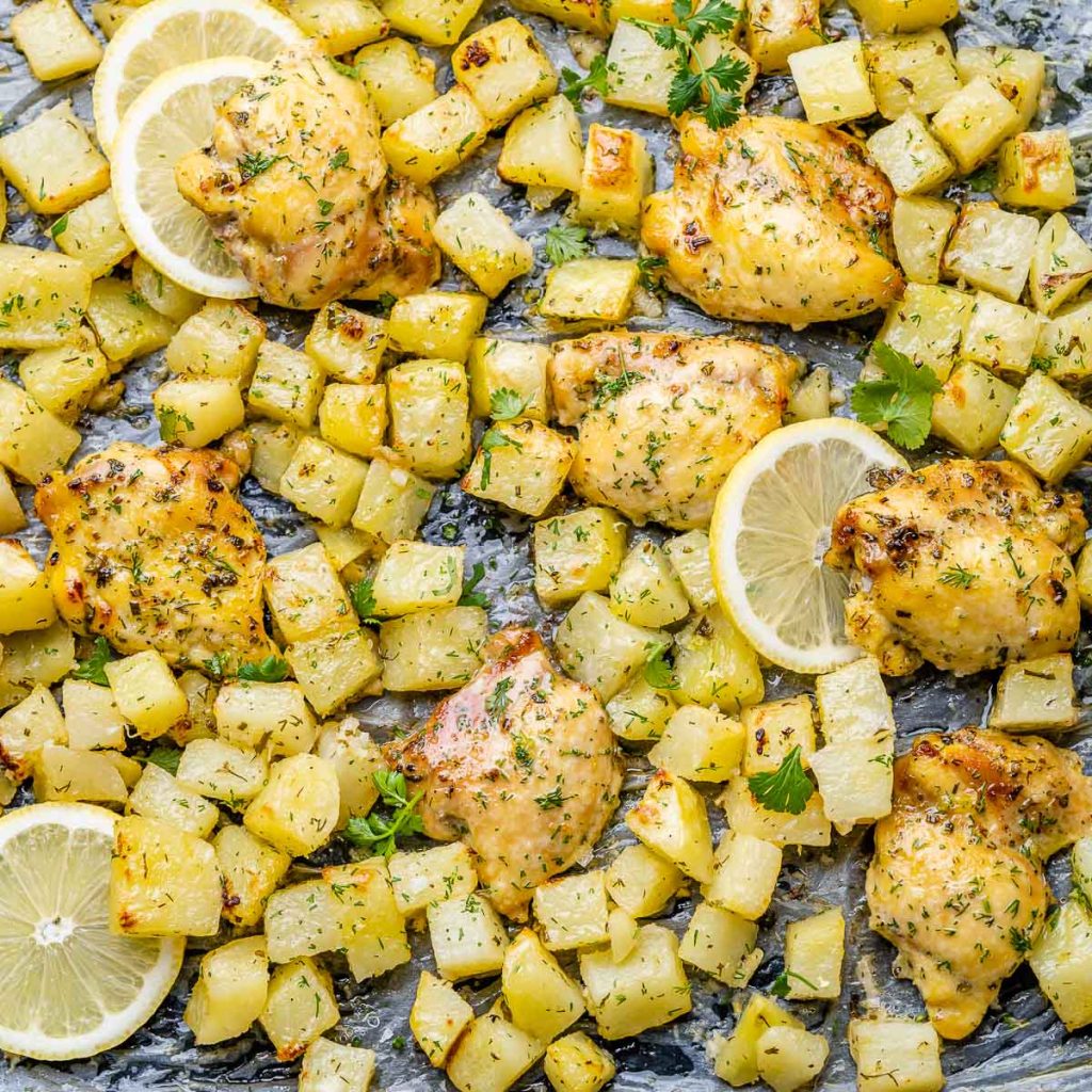 GarlicHerb Chicken Tray Bake Clean Food Crush