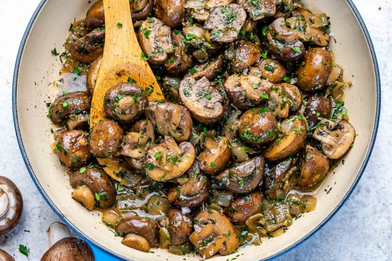 Garlic-Herb Sauteed Mushrooms | Clean Food Crush