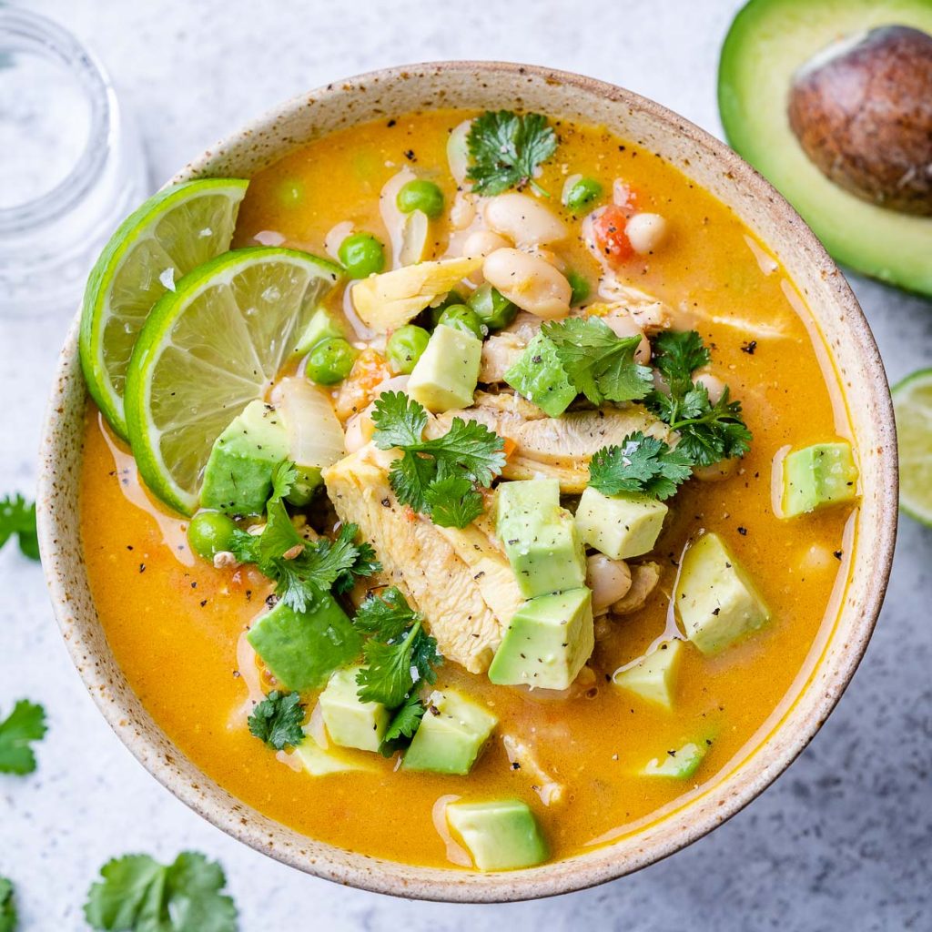 Crockpot Creamy Green Chile Chicken Soup Clean Food Crush