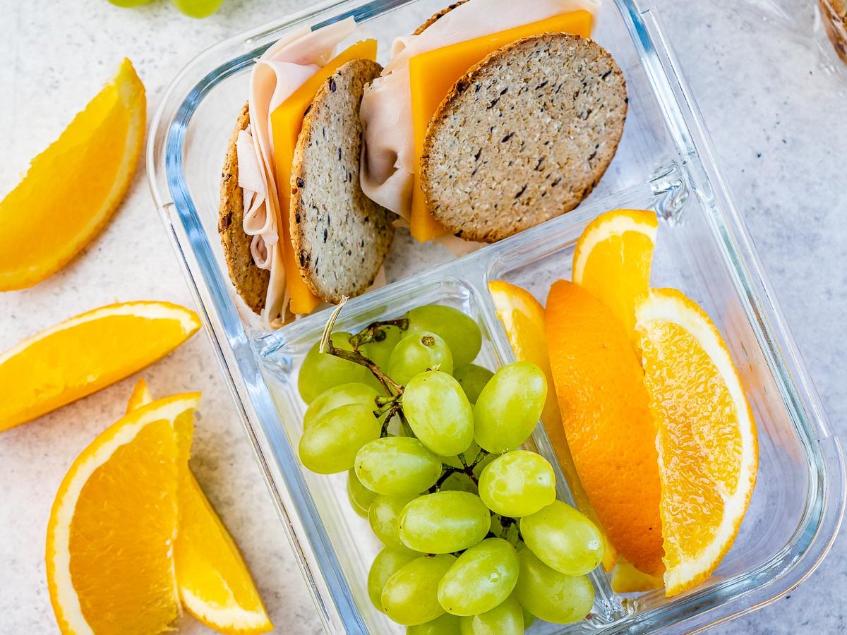 Lunch Box: Ham sandwich with Fresh Fruits and Veggies - Sandra's