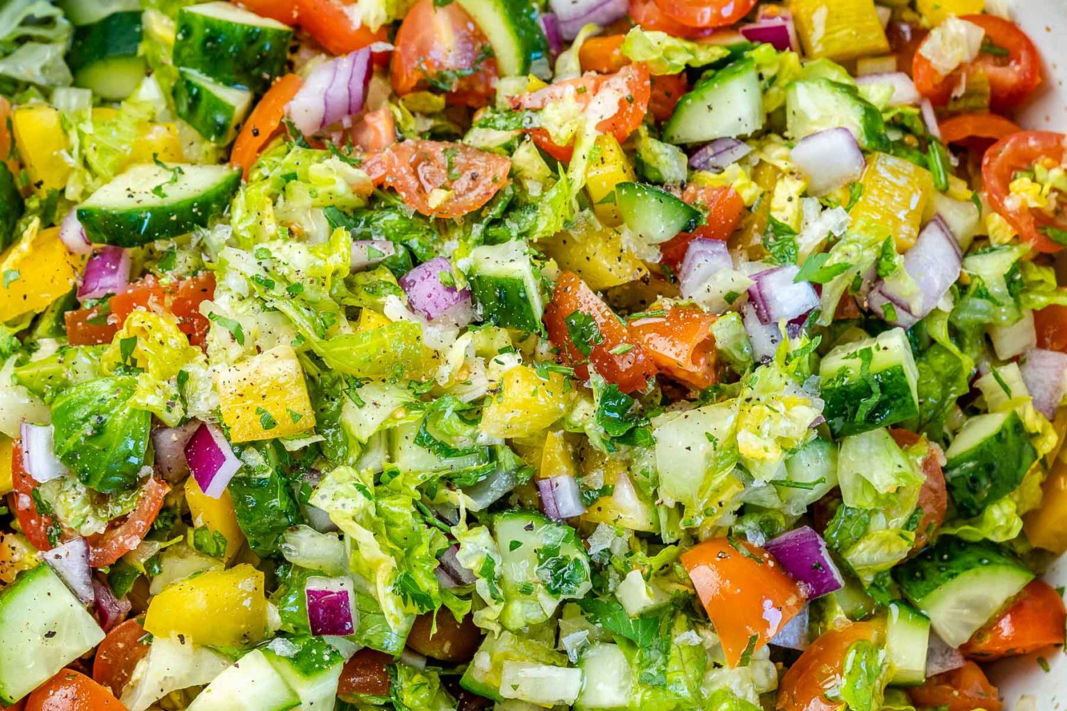Mediterranean Inspired Chopped Salad | Clean Food Crush