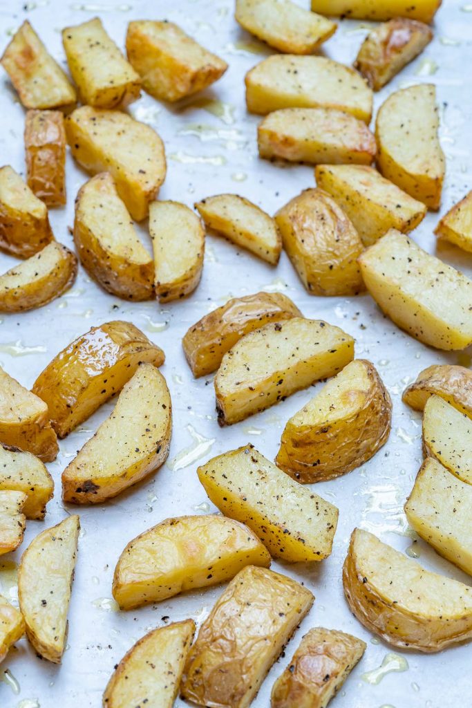 Simple Roasted Potato + Fresh Herb Salad | Clean Food Crush