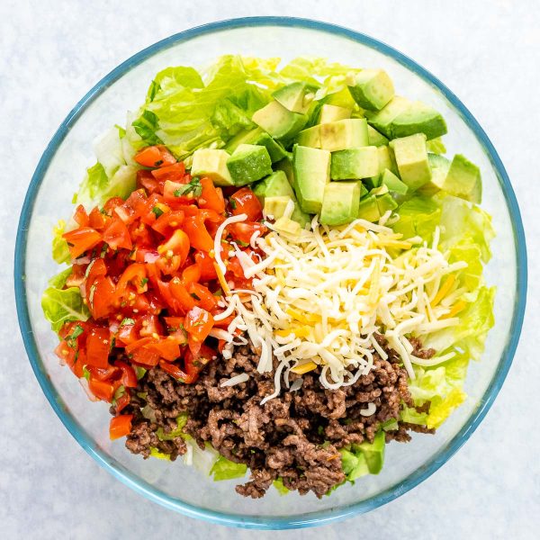 Taco Salad Bowls With Creamy Cilantro-lime Dressing 