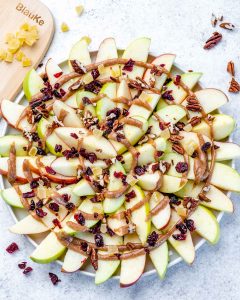 Apple Nachos with Homemade Toffee Drizzle | Clean Food Crush