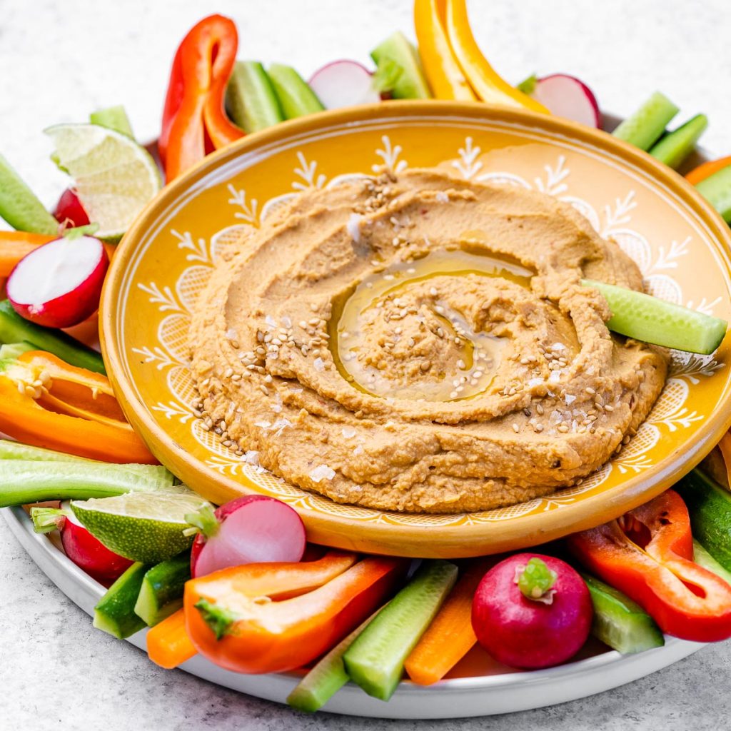 Chipotle Hummus + Crunchy Veggies | Clean Food Crush