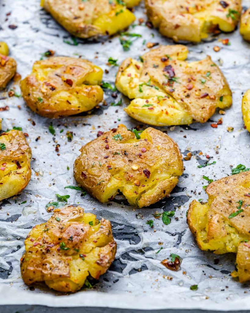 Crispy Smashed Potatoes | Clean Food Crush