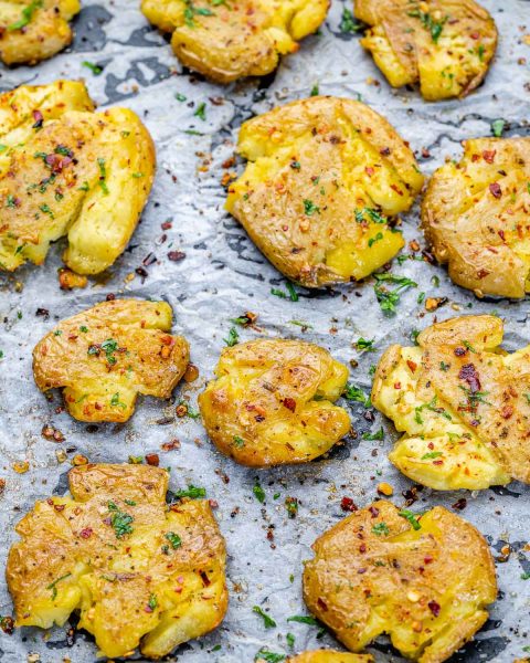 Crispy Smashed Potatoes | Clean Food Crush